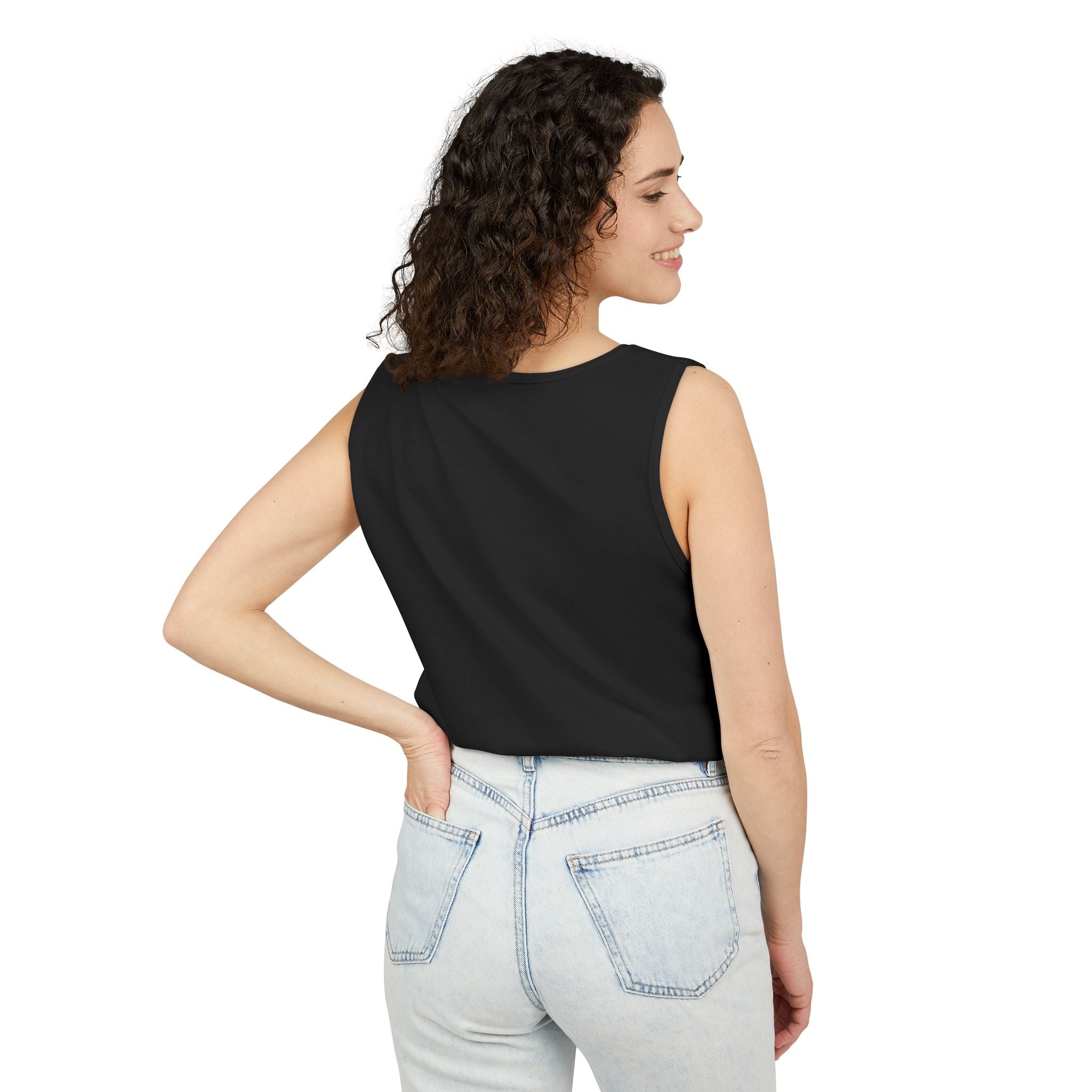 Stylish Unisex Garment-Dyed Tank Top with Fun 'Klozet' Design, Cool Summer Wear, Casual Beach Style, Gift for Friends, Trendy Streetwear