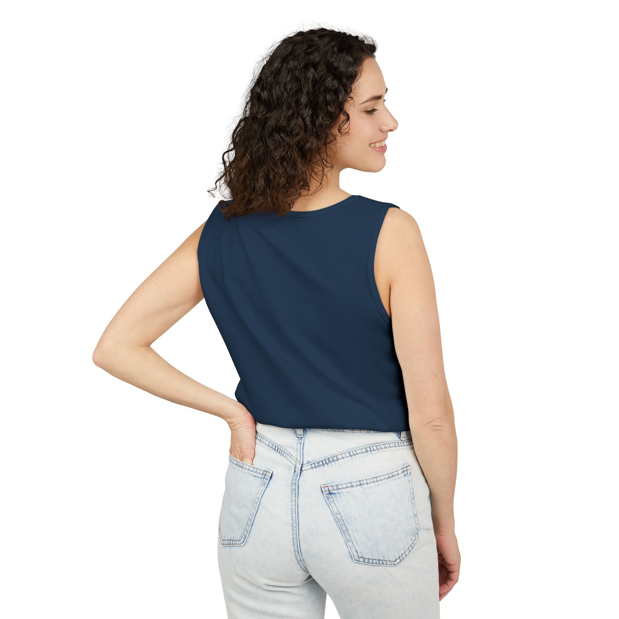 Stylish Unisex Garment-Dyed Tank Top with Fun 'Klozet' Design, Cool Summer Wear, Casual Beach Style, Gift for Friends, Trendy Streetwear